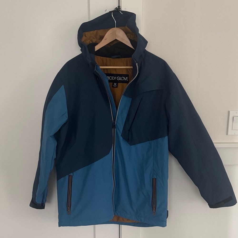 Body Glove Men's Blue Hooded Ski Jacket Performance Outdoors Insulated Size M